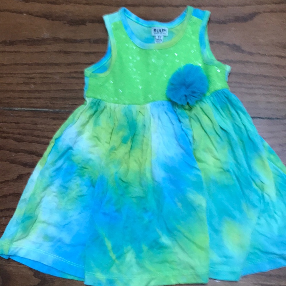 Sequin tie-dye dress